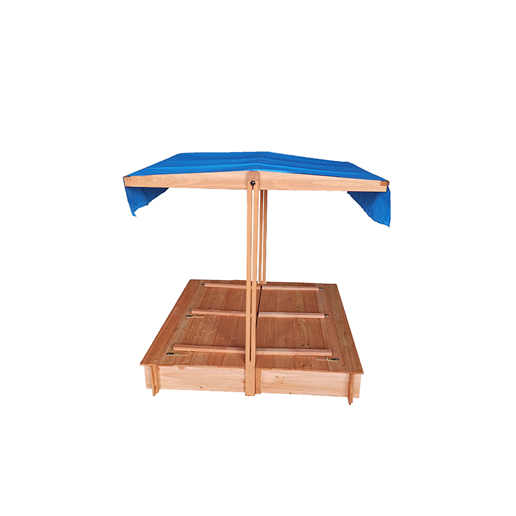 Sand pit with seat & roof