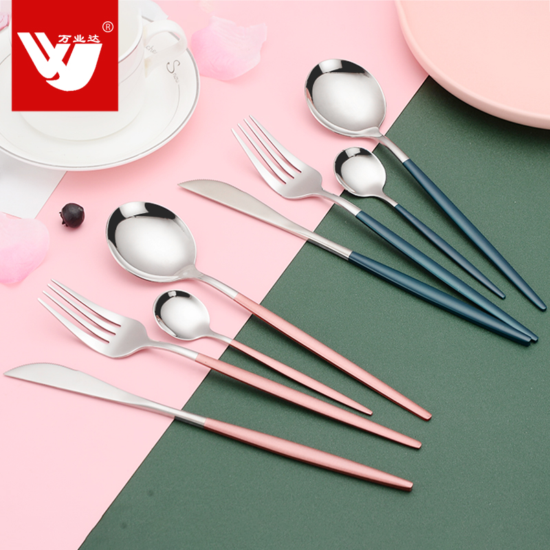 Portugal cutlery set with colored handle