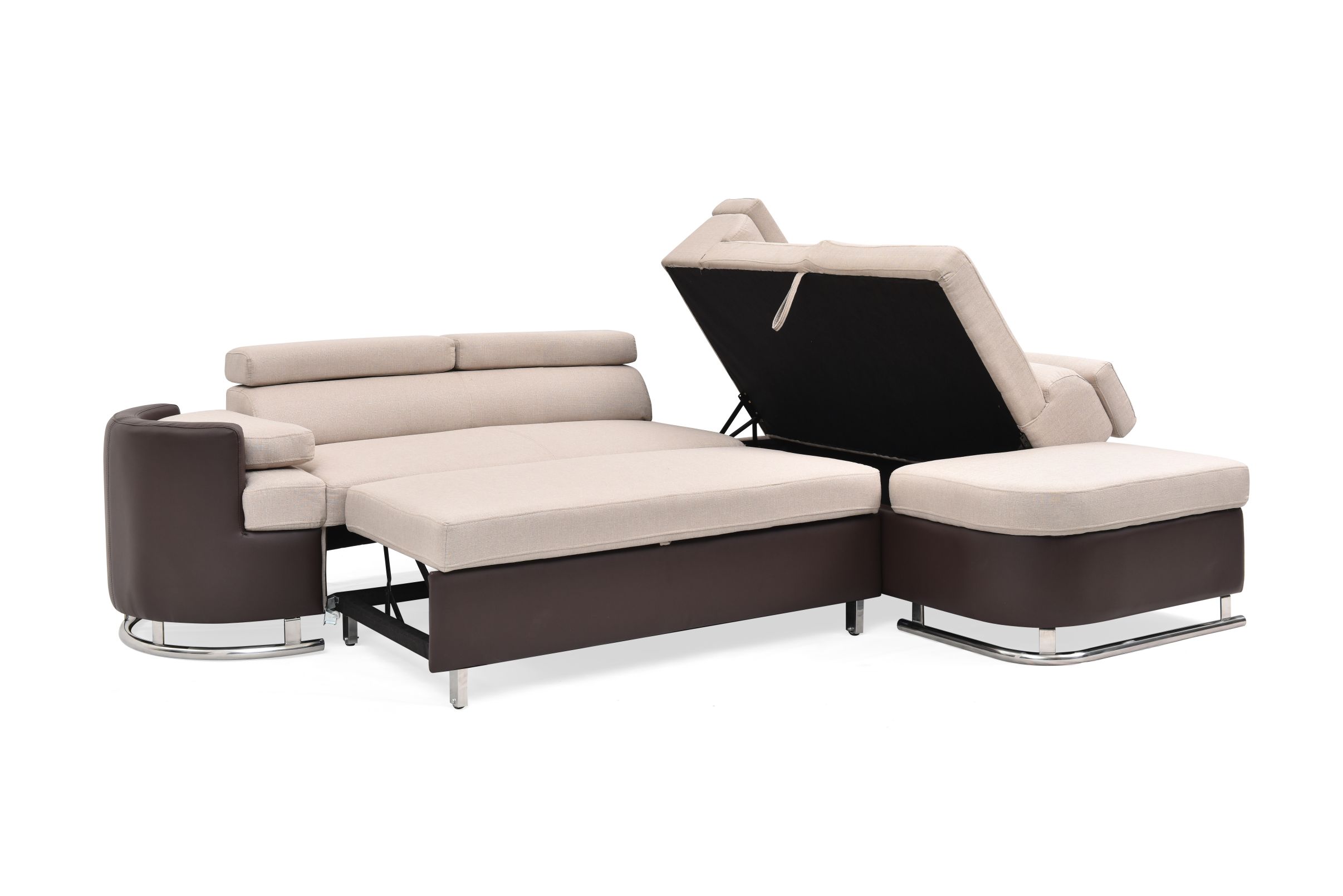 Sctional sofabed with storage