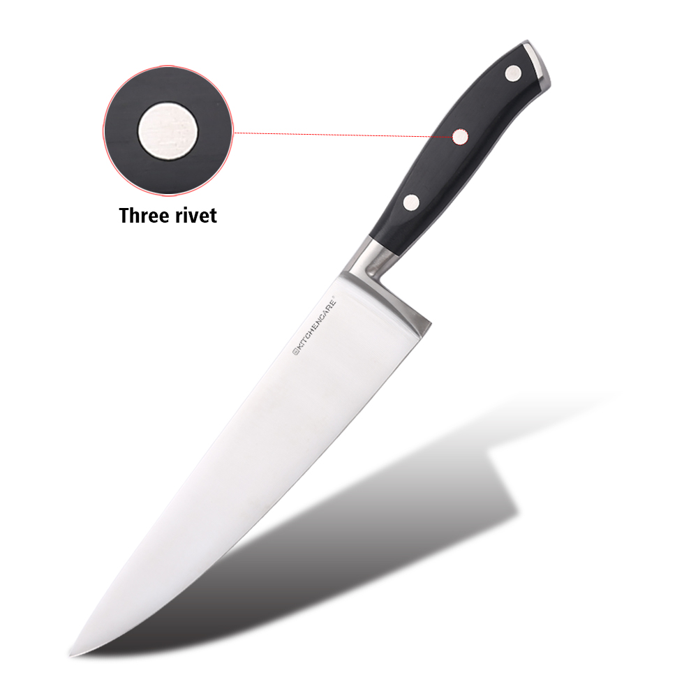 Hip-home chef knife stainless steel kitchen meat knife with ergonomics handle