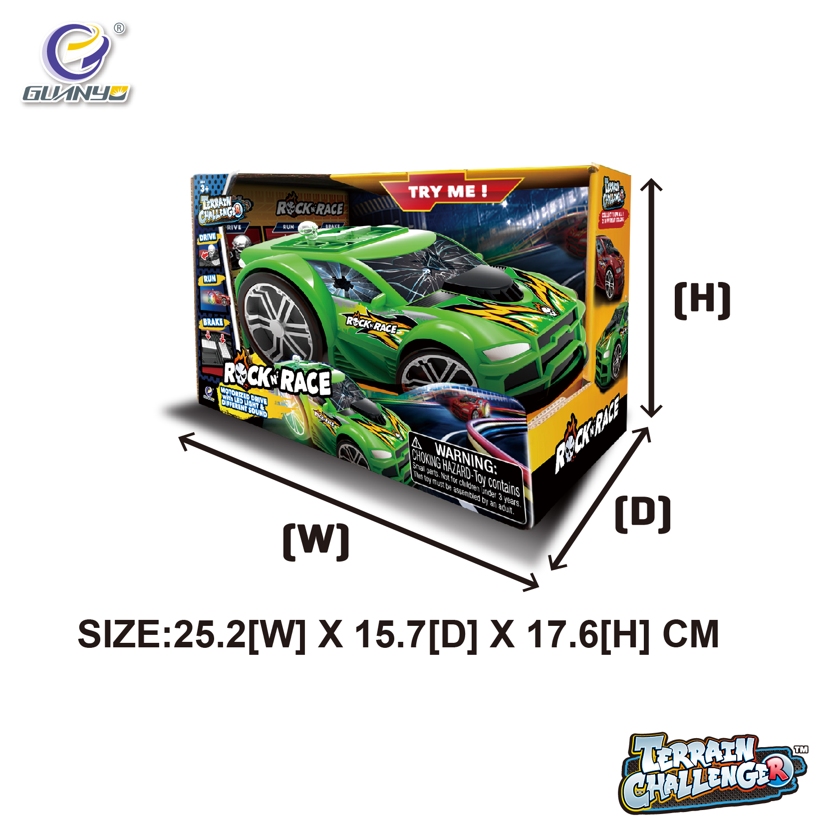 Toy car motorized drive Light and sound music