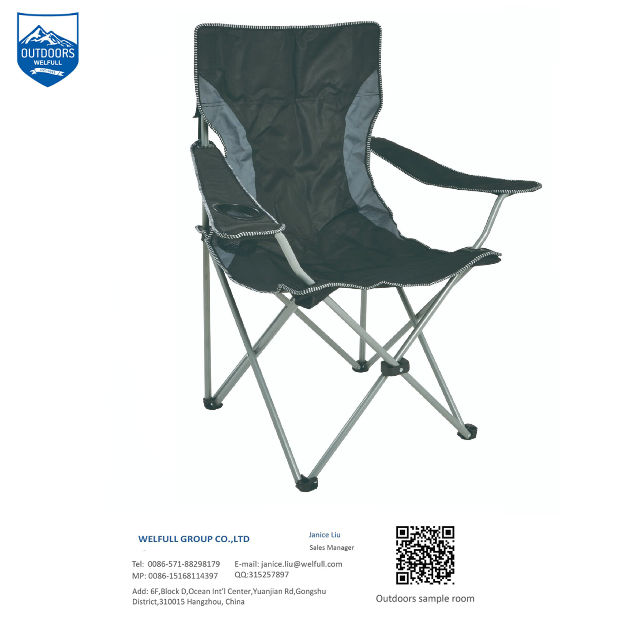 Outdoor Novelty Deluxe Portable Folding Camping Chair Lightweight Camp Chairs With 2 Cup Holders