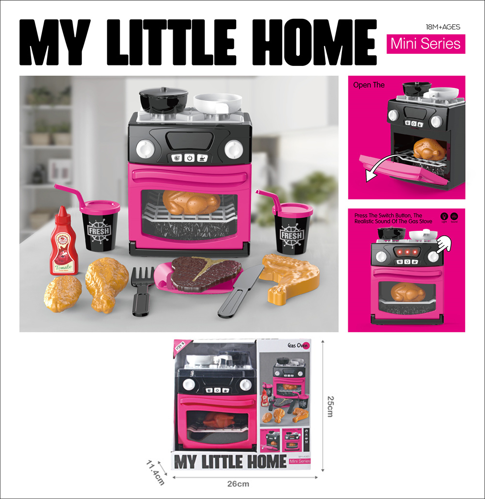 Oven Set Playing House - Lighting and sound -3AA- not include