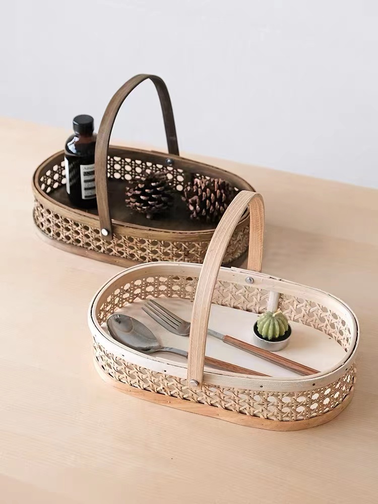 Rattan Storage Basket Picnic Basket