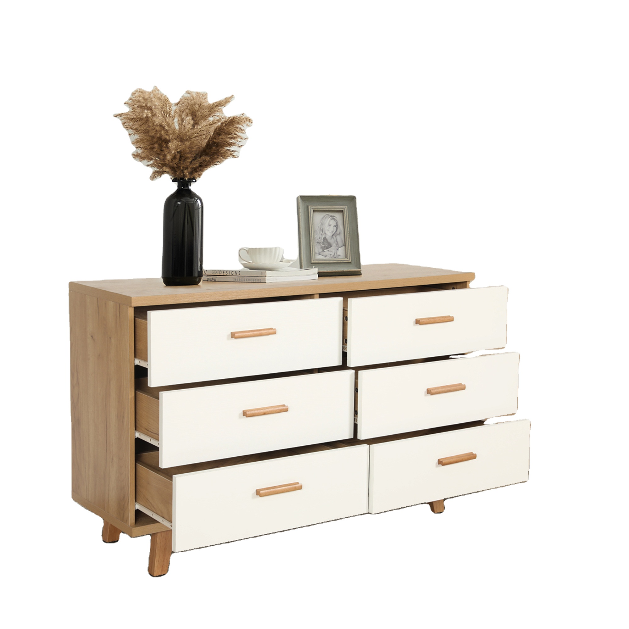 DRAWER CABINET,BAR CABINET, storage cabinet, solid wood handles and foot stand