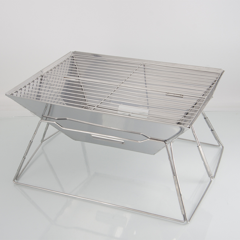 Stainless steel self-service grill outdoor folding grill for picnic, folding, portable,