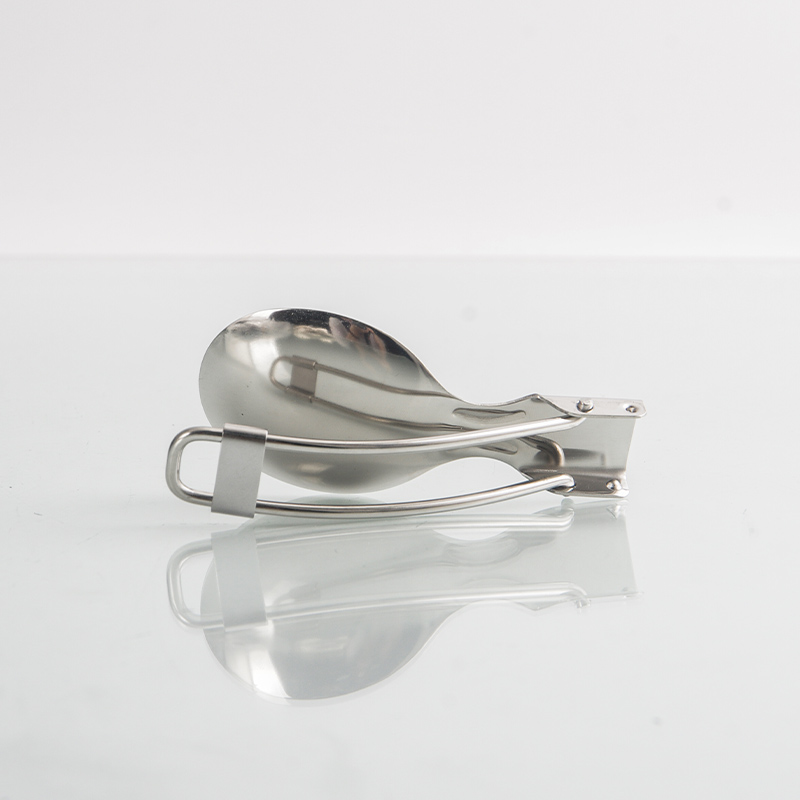 EVERGREEN stainless steel foldable tablewares foldable spoon for outdoor picnic hiking