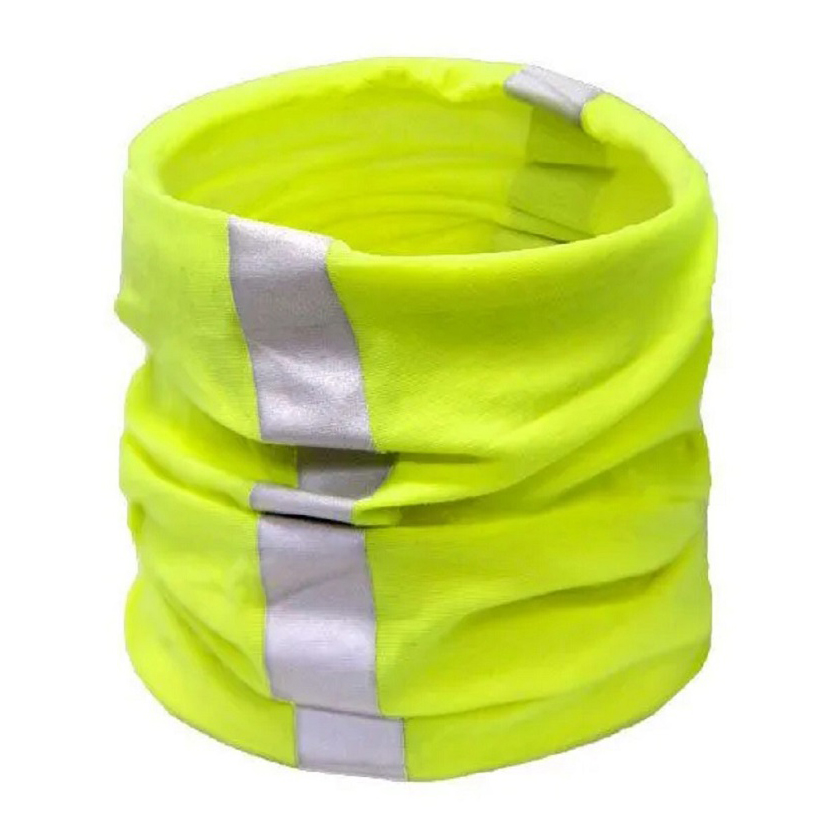 Hi Vis Neon yellow Reflective Band Gear Face Shield headwear tube scarf Multifunctional Bandana