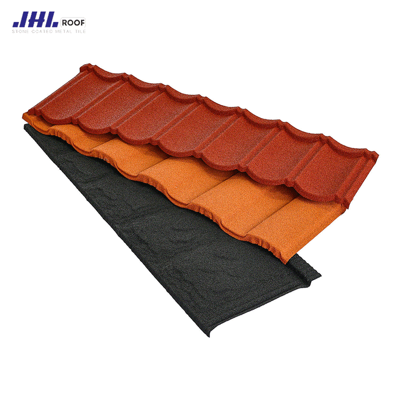 Bond stone coated metal roof tiles