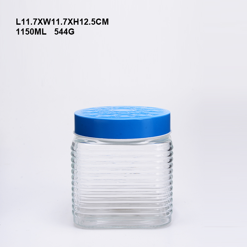 500ml 1000ml 1500ml Glass storage jar with screw lid for kitchen use