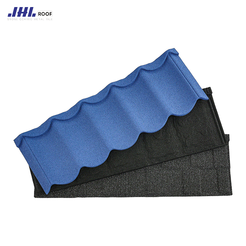 Wave stone coated metal roof tiles