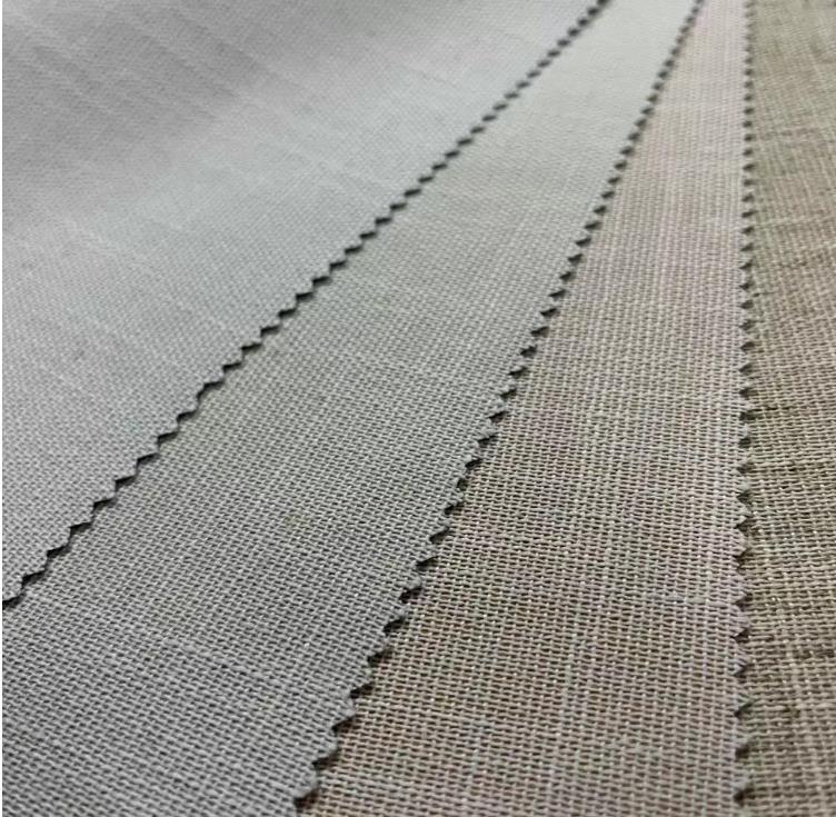CC-AY Hot Sale Linen Content Blackout Curtain Fabric Curtain Material Rolls Fabric For Living Room