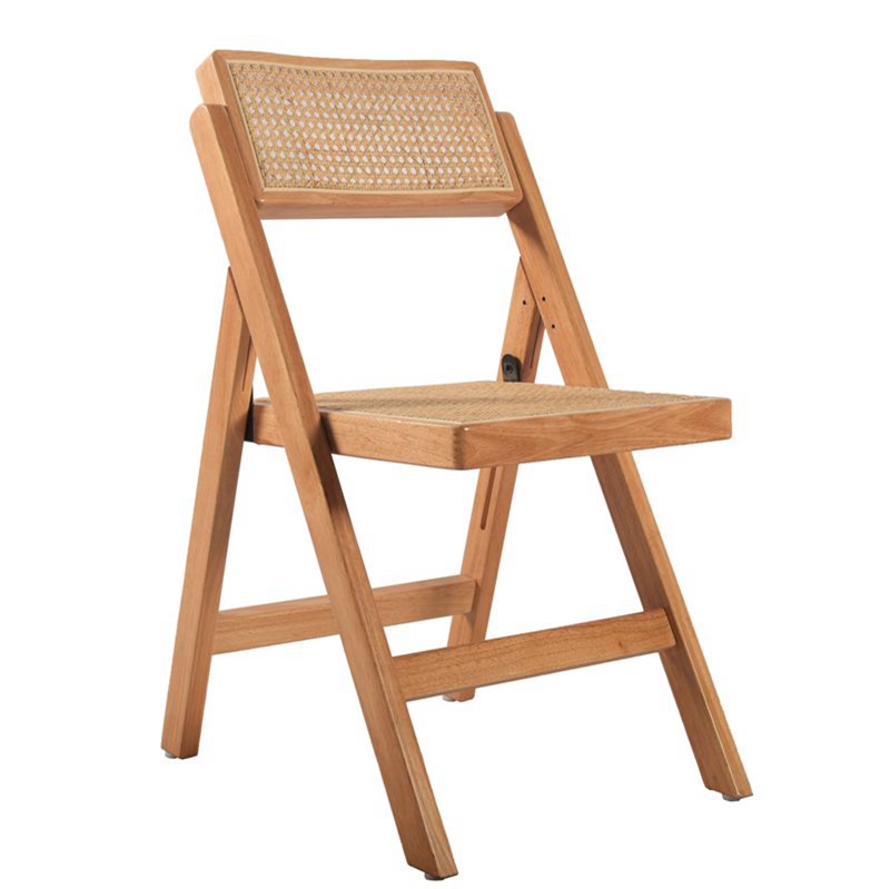 Modern Custom Dining Furniture Foldable Rattan Wood Chair On Sale