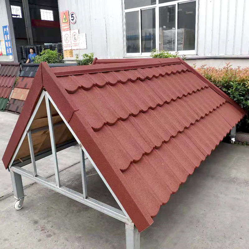 Bond stone coated metal roof tiles