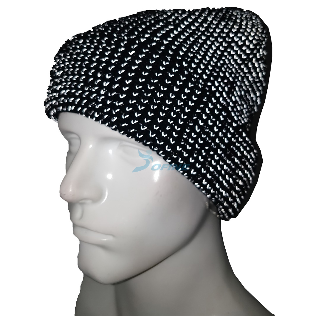 Winter Reflective Beanie hat with 100% acrylic fleece lined for women