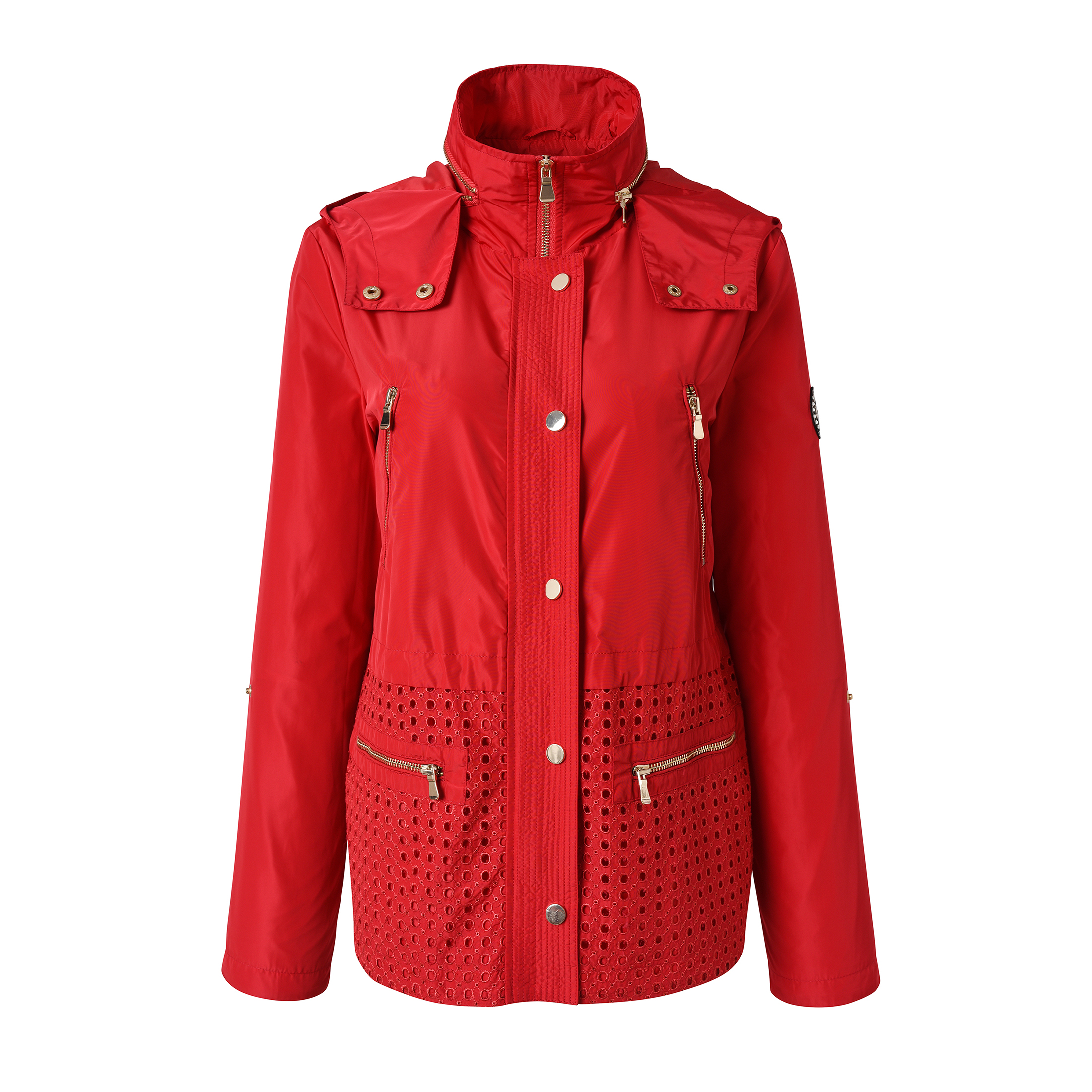 Woman Parka Casual Outwear Military Washed Hooded Parka Jacket For Autumn
