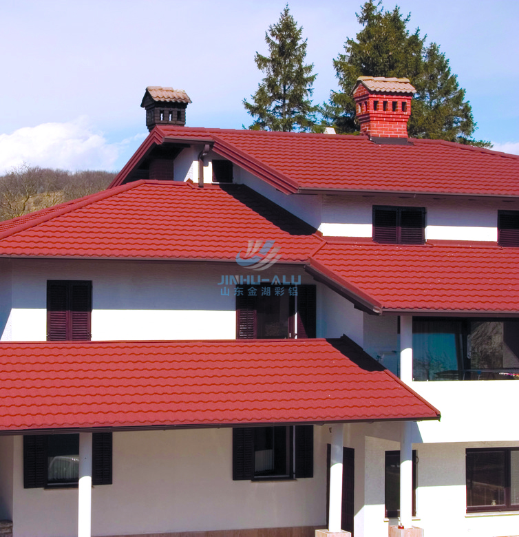 New Building Materials Composite Roof Tiles / Color Stone Coated Metal Roofing Tiles for Houses