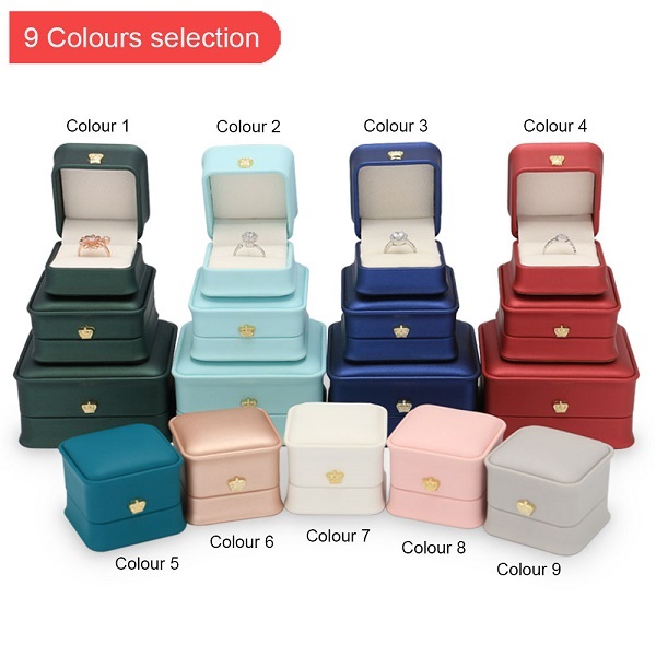 High-end Custom Dark Green Leather Set Luxury Packaging Box Jewelry