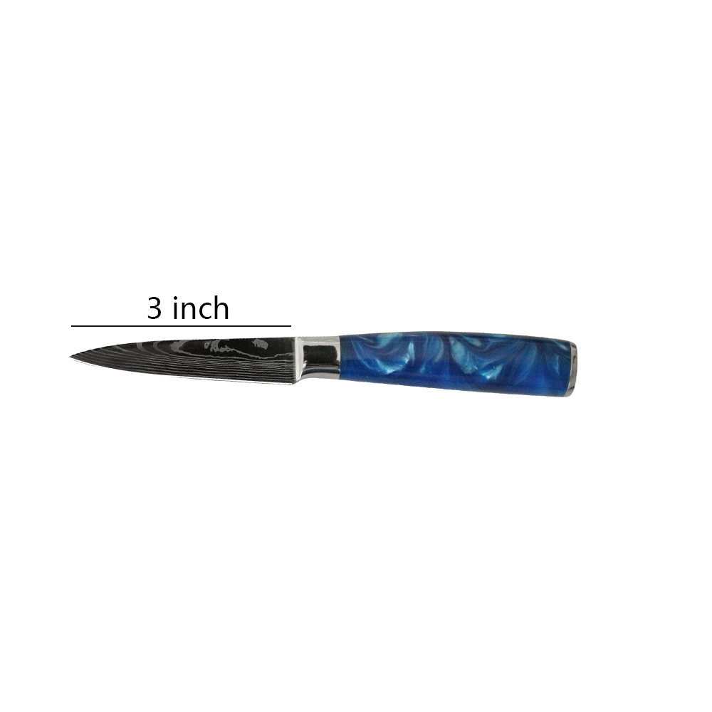 Hip-home paring knife Damascus pattern kitchen peeling knife