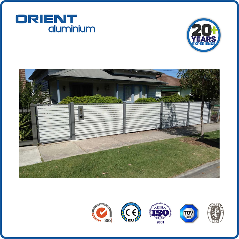 Factory Modern Decorative Powder Coating Aluminium Fence Gate Customized Aluminum Farm Fence Posts