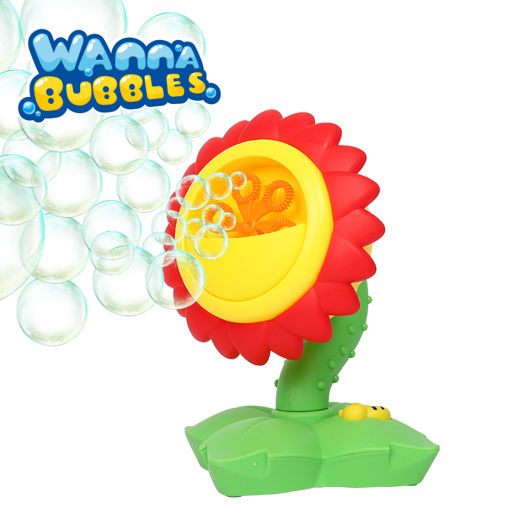Electric Bubble Machine Sunflower Bubble Toys Kid Outdoor Toys