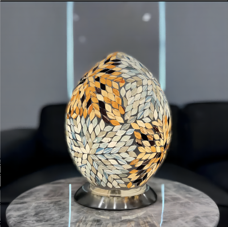 Lamp mosaic glass egg table lamp for interior decoration
