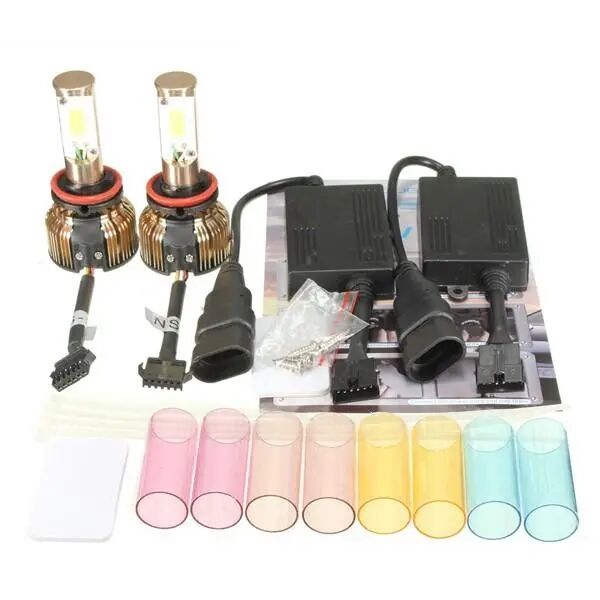 YN - HL 24W 8-32V COB LED headlamp high beam kit 9004 9007 9005 9006 H7 H8 H9 H11 4800LM 6000K