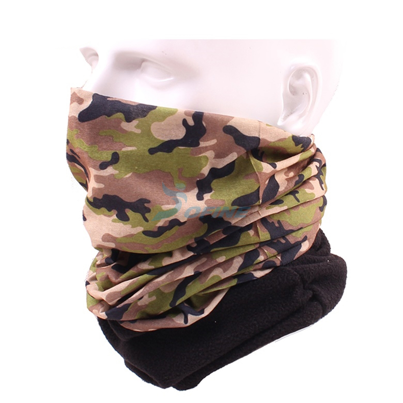 Warm Scarves Ski Fishing Motorcycle Camo Headwear Multifunctional Bandana with Polar Fleece