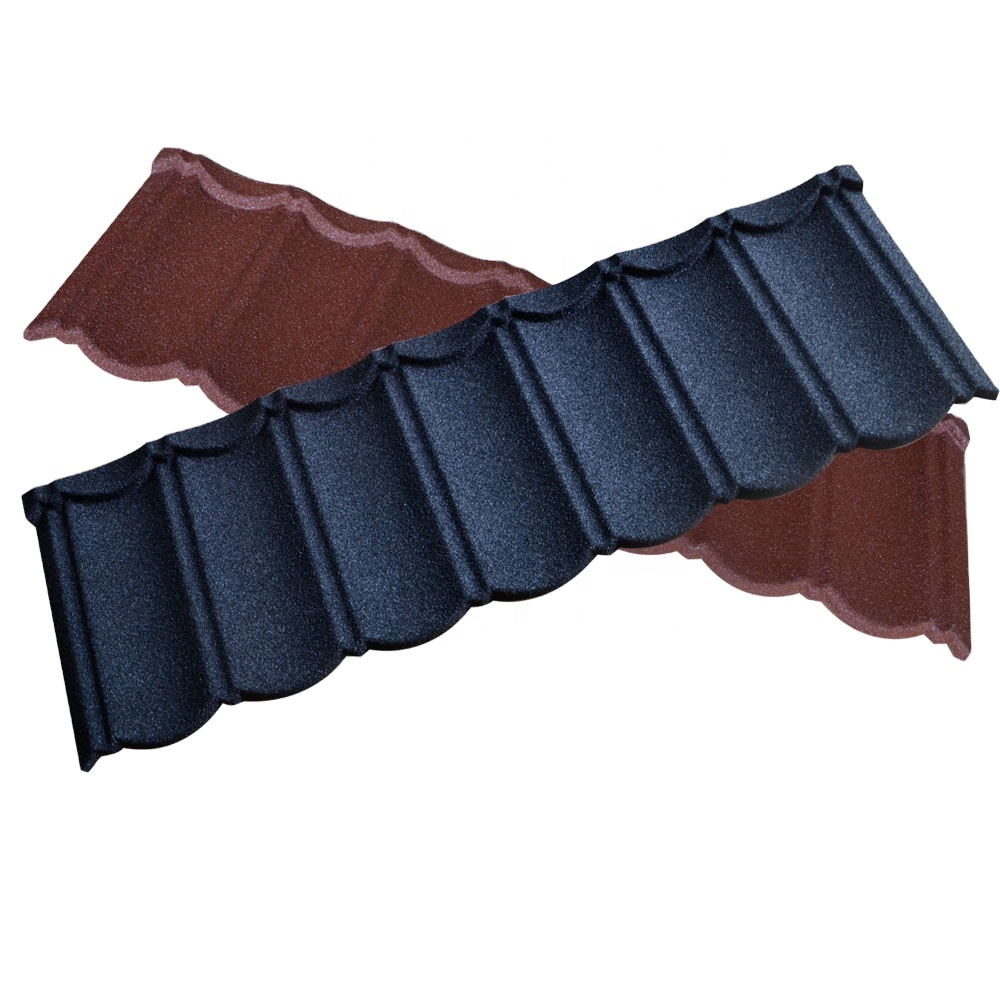 France Luxury Stone Chips Matte Finish Aluzinc Stone Coated Steel Roof Tile
