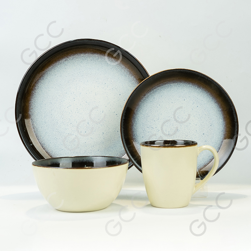 Reactive Glaze 16pcs Set,Place Setting