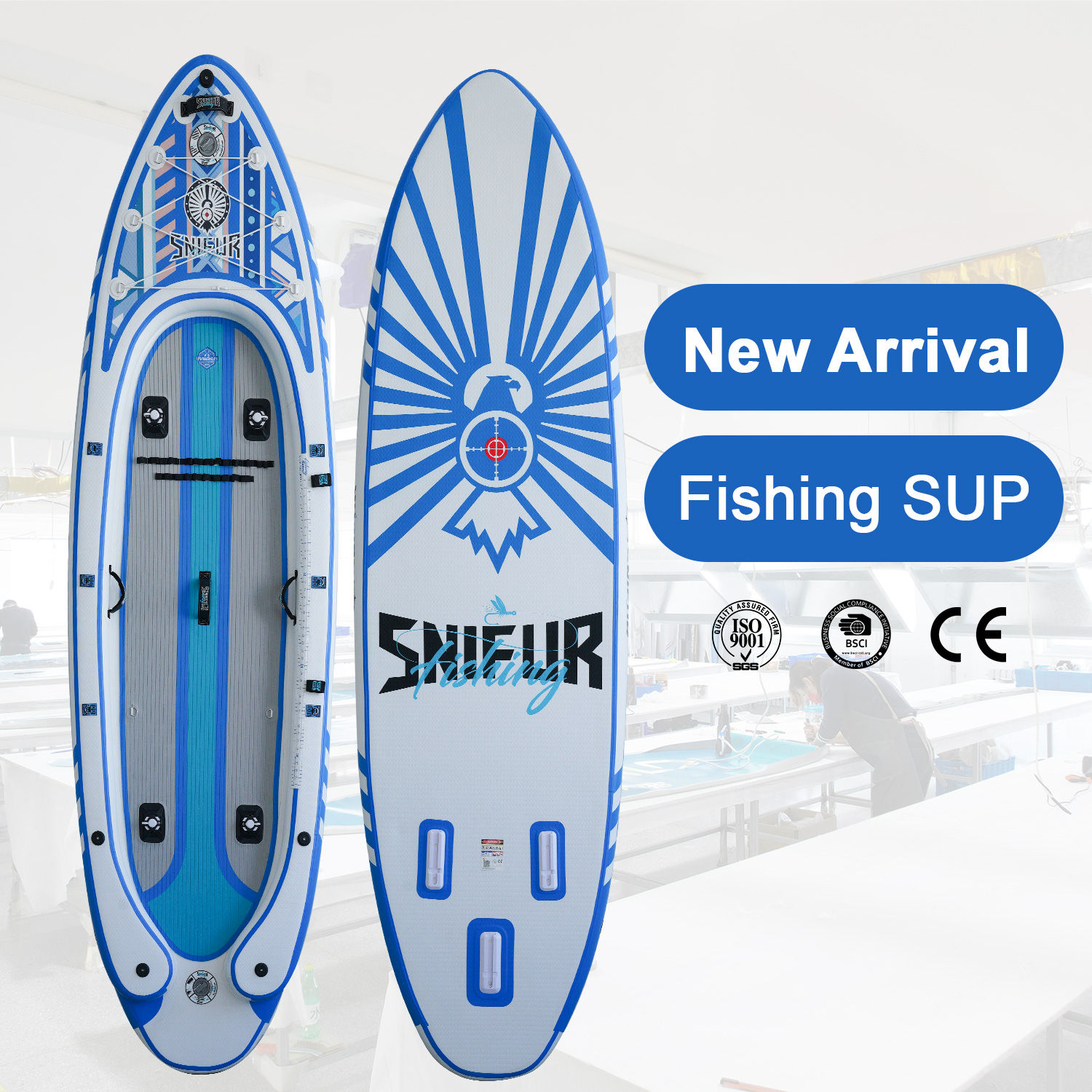2022 New design OEM factory fishing board inflatable sup board kayak boat board surf paddleboard