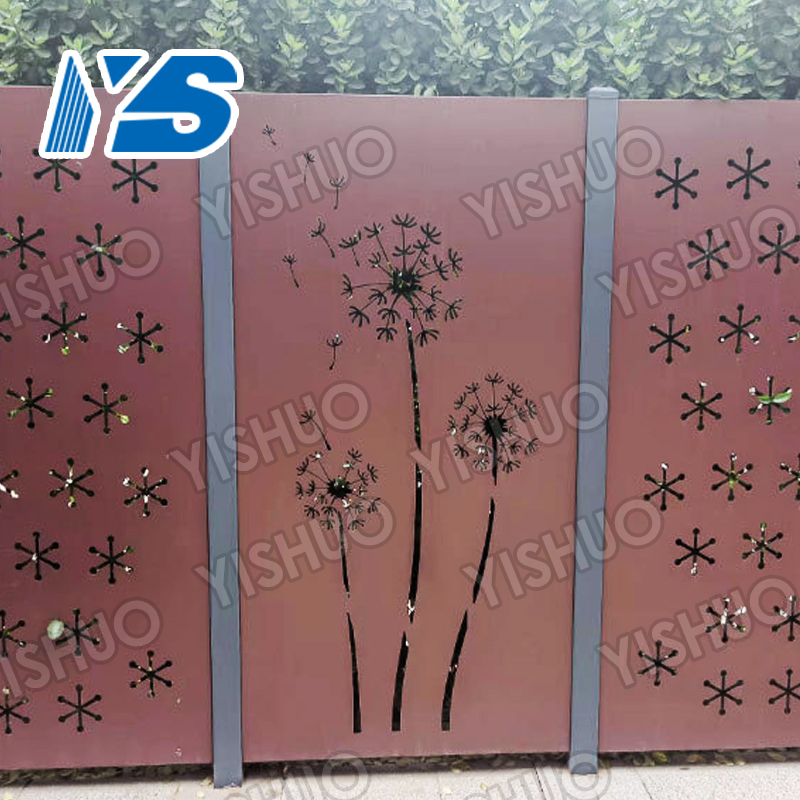 Australia Villa house metal decorative garden fences laser cut aluminum fencing panel