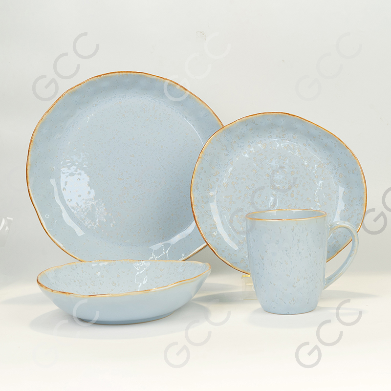 Reactive Glaze 16pcs Set,Place Setting