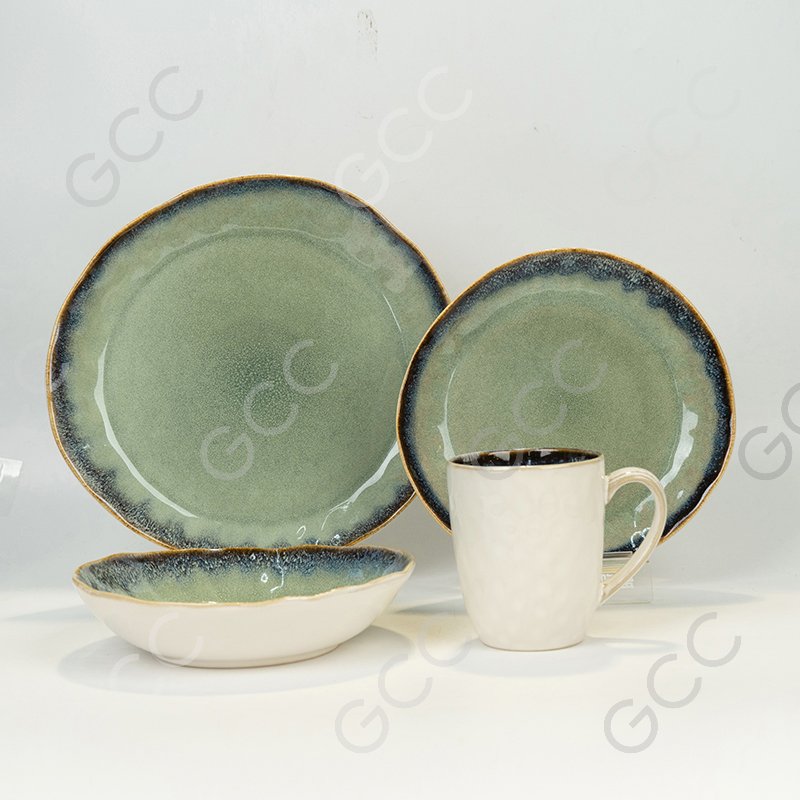Reactive Glaze 16pcs Set,Place Setting