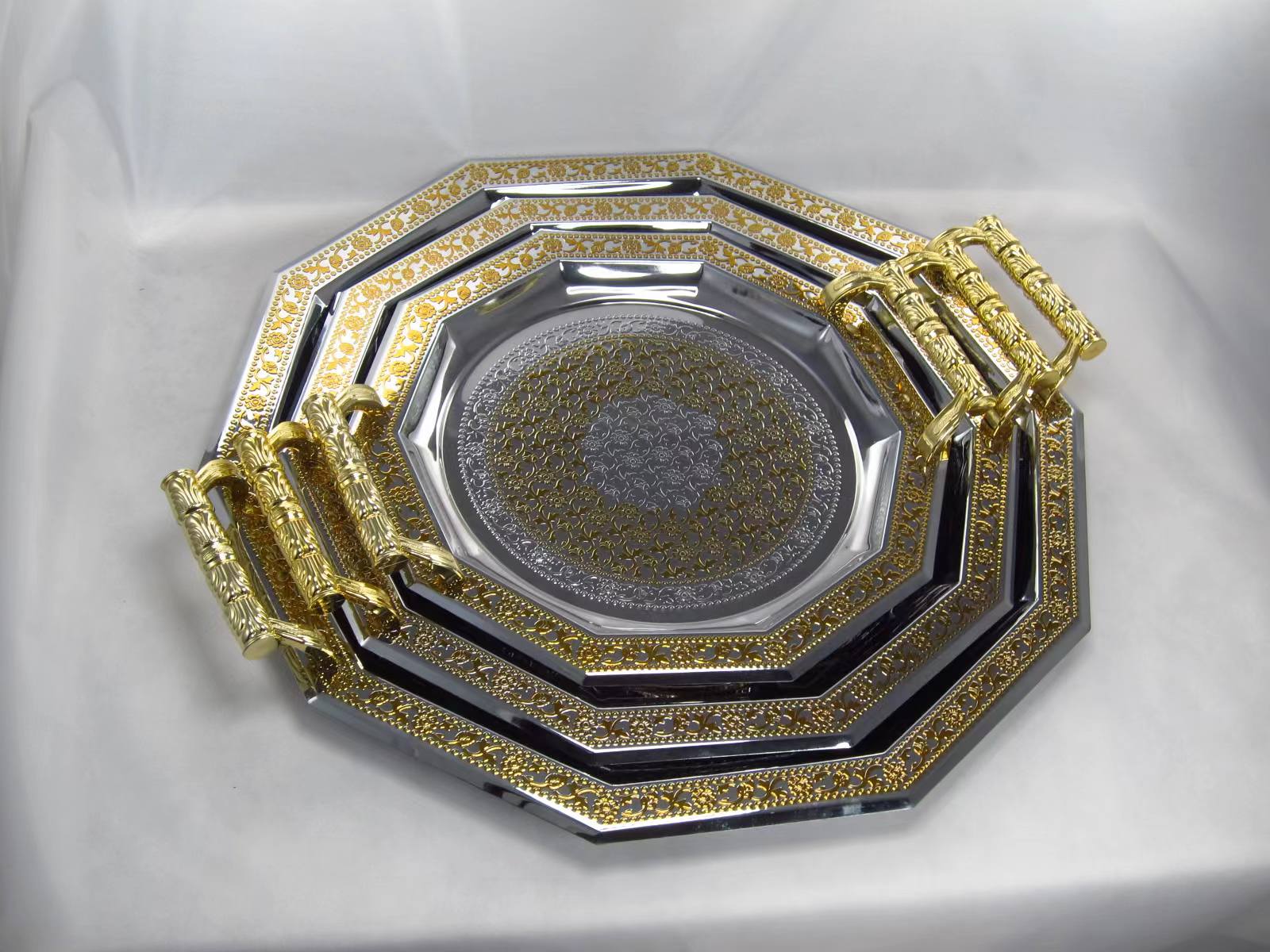 Silver plated serving tray