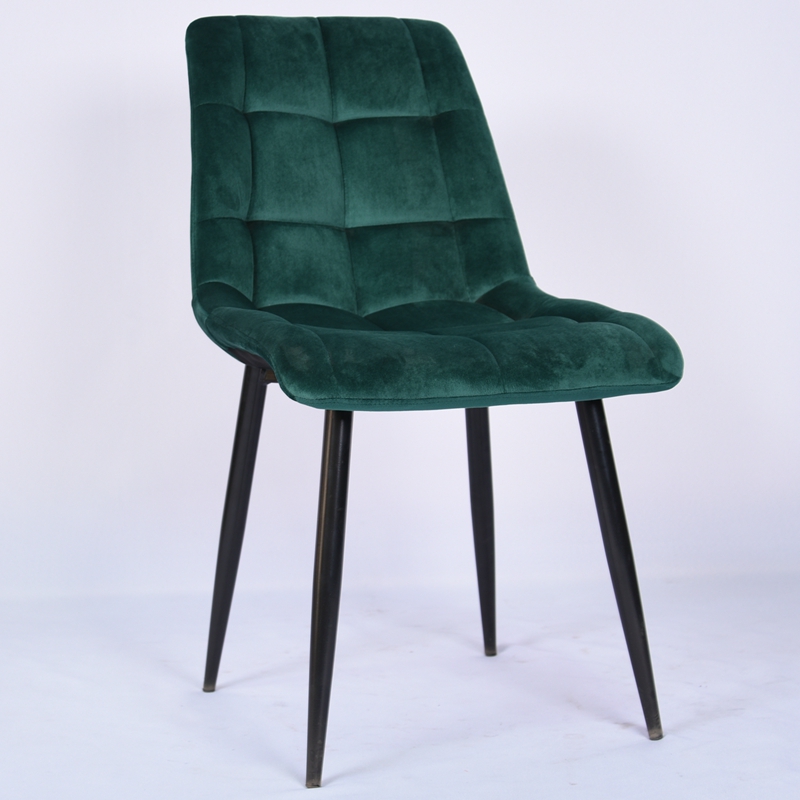 Fabric Furniture Dining Chair Nordic Velvet Modern Luxury Restaurant Dining Chairs With Metal Legs
