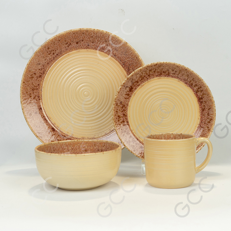 Reactive Glaze 16pcs Set,Place Setting