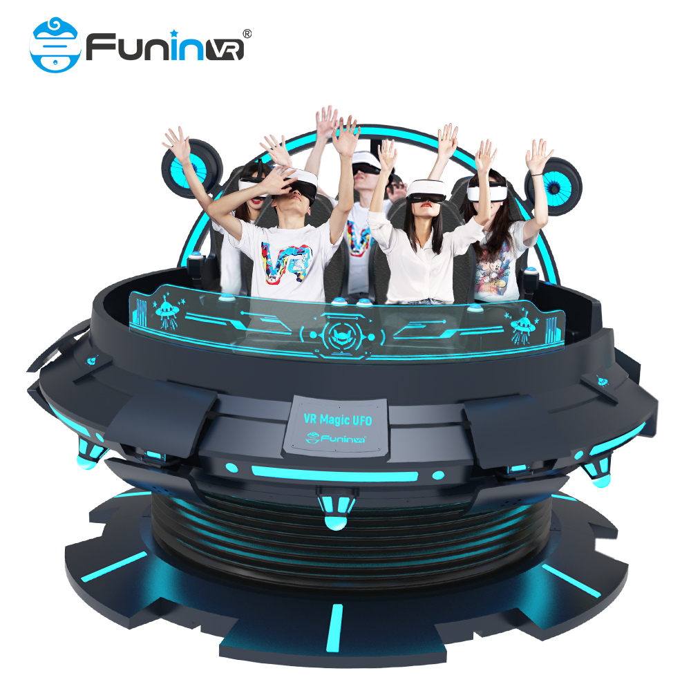 FuninVR Entertainment Machines 360 Vr Rotation 6 Seats Vr Gaming Set Roller Coaster 9D Vr Chair