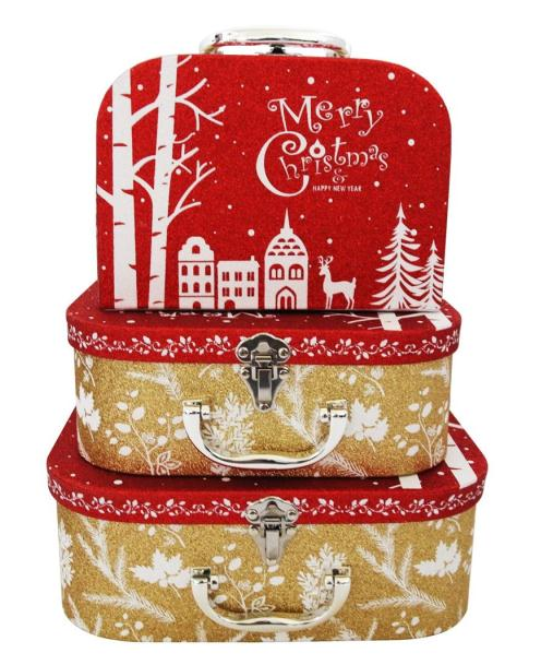 Christmas suitcase gift box