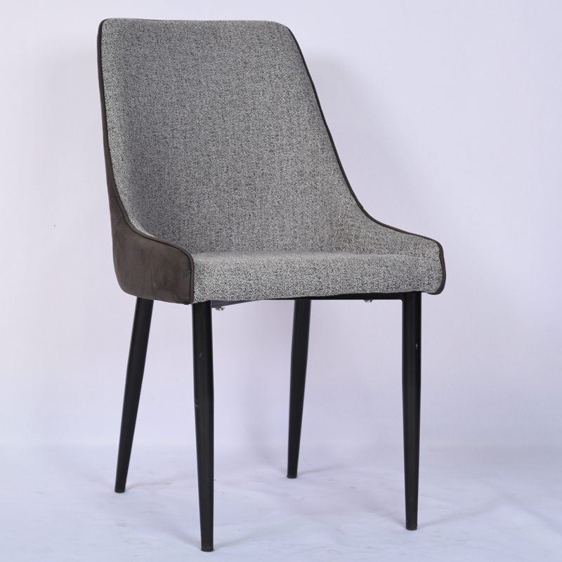 Nordic Style Home Dinning Furniture Soft Restaurant Gray Fabric Modern Velvet Dining Room Chairs