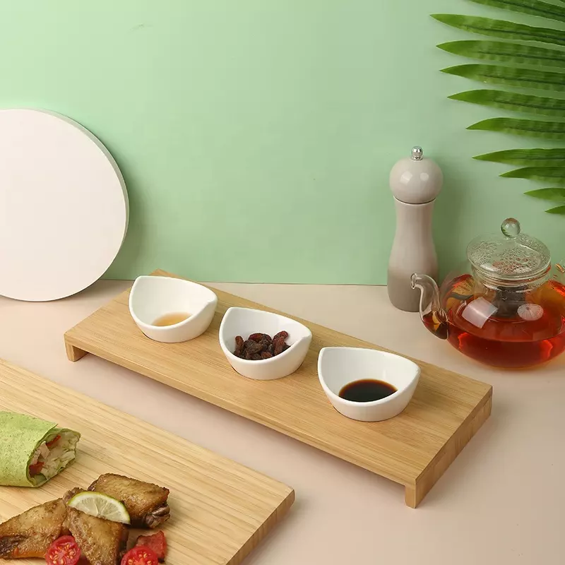 Bamboo Chip&Dip Serving Tray