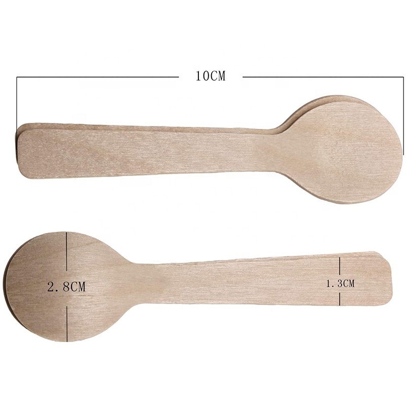 Disposable Mini Wooden Ice Cream Spoon