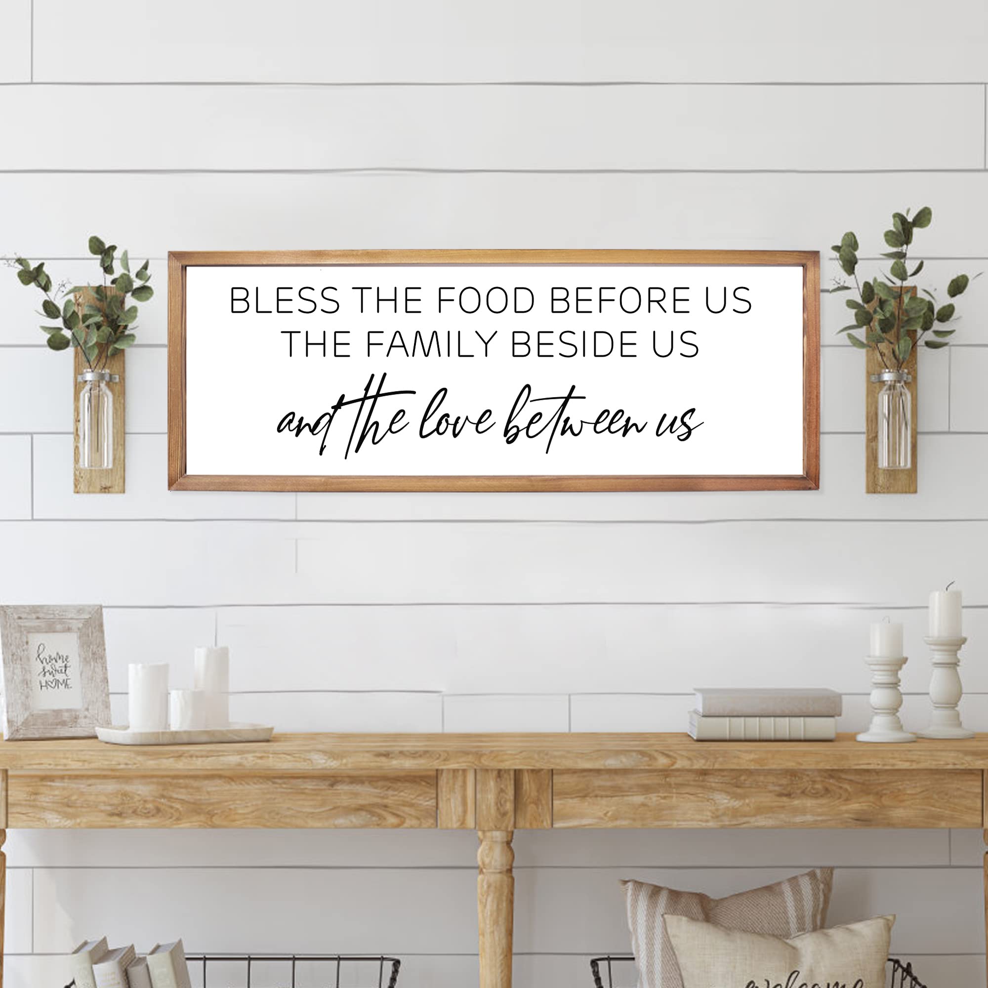 Solid wood frame text art decorative painting