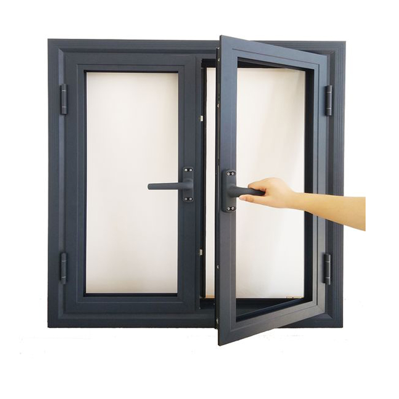 Customized Double leaf design aluminum frame glass casement window