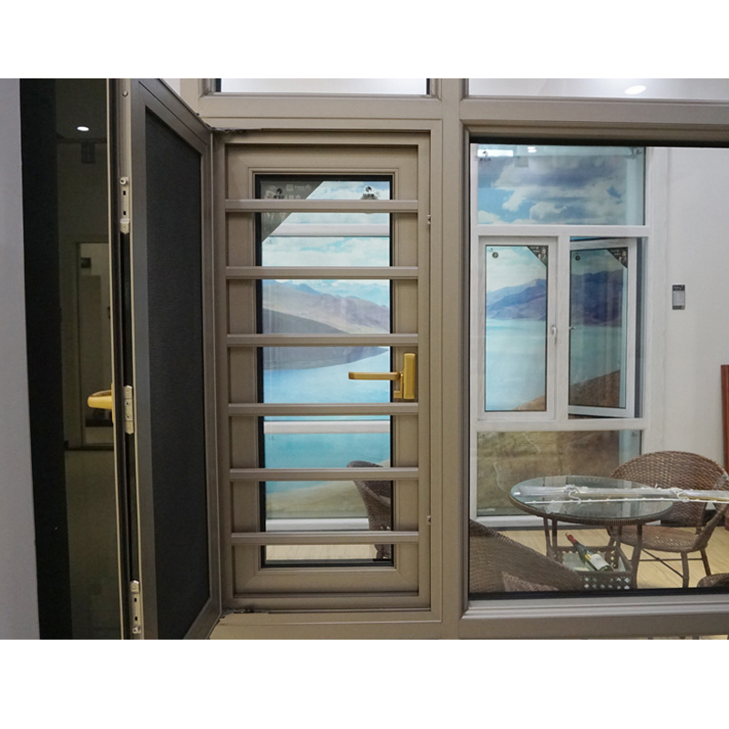 Aluminum casement windows design aluminum alloy thermal break profile swing windows