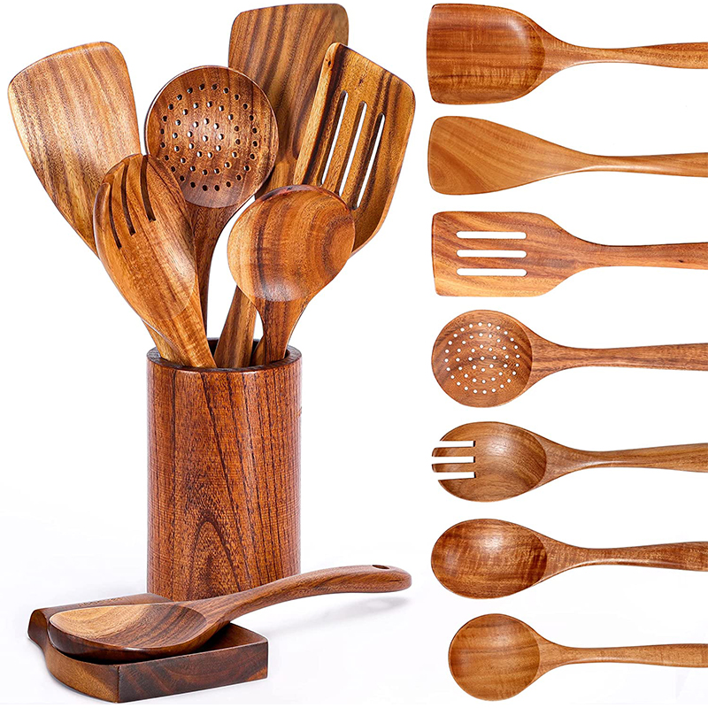 Acacia Wood Cooking Utensils Set
