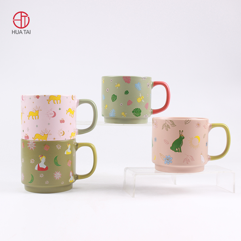 The factory makes custom ceramic mugs