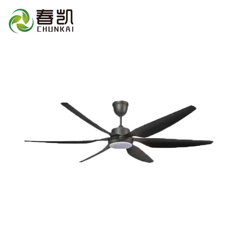 Decorative home 66 inch 6 ABS fan blade DC motor remote control ceiling fan with LED tricolor light