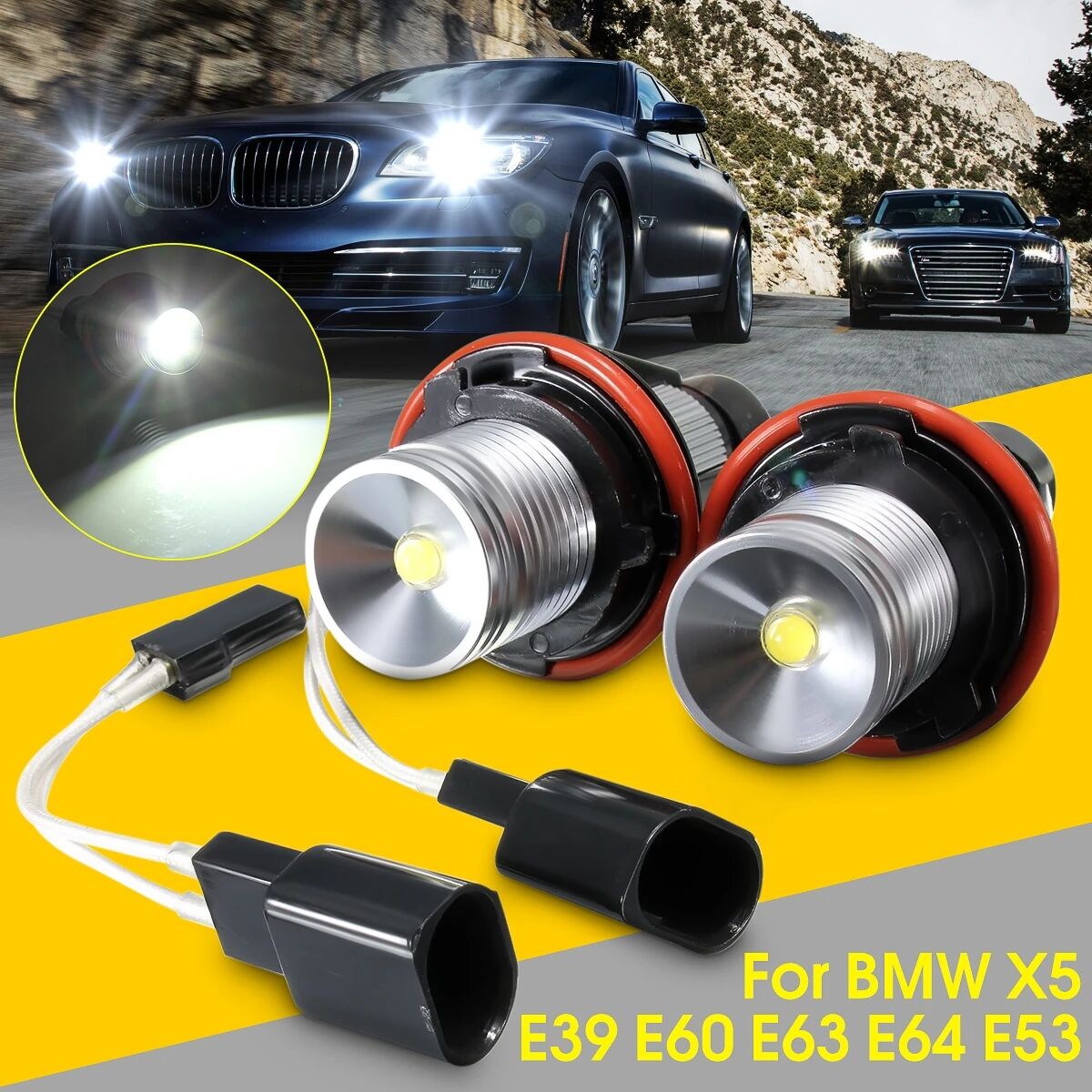 YN - HL BM 10W 12-30V Angel Eye Halo LED Lamp LED Head light, BMW