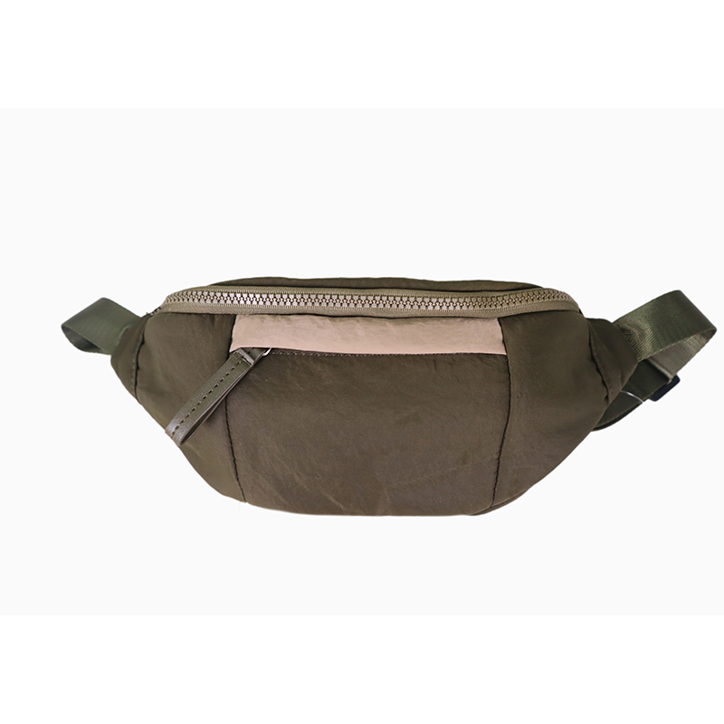 Olive green nylon polyeter small bag, casual bag, belt bag,chest bag